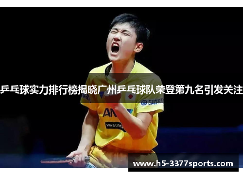 乒乓球实力排行榜揭晓广州乒乓球队荣登第九名引发关注